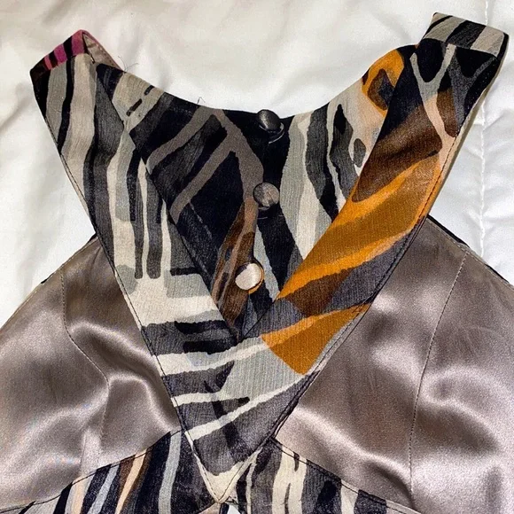 Ali Ro dress women’s 2 black gray pink orange - Picture 10 of 14